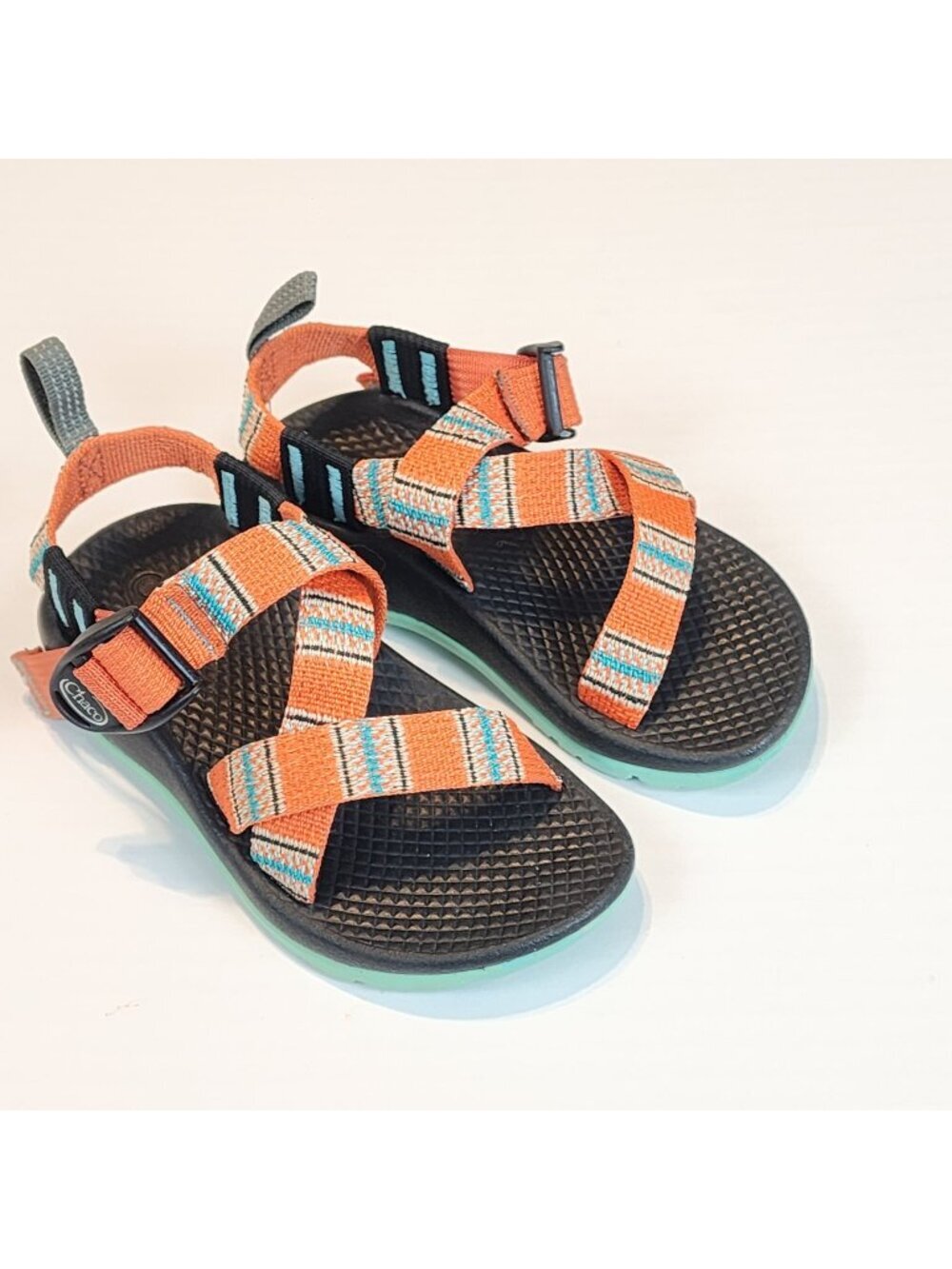 Chaco Kids' Z/1 Classic strappy sandals sz 10  boy girl hiking summer   orange